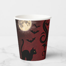 Vasos De Papel Vibraciones espeluznantes murciélagos de luna de H
