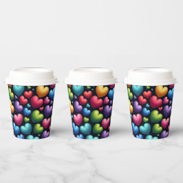 Vasos De Papel Vibrant Love