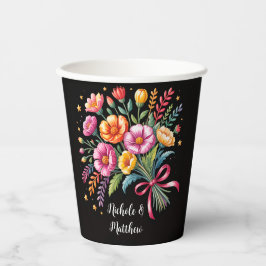 Vasos De Papel Vibrante Fiesta Boda Bouquet Boda