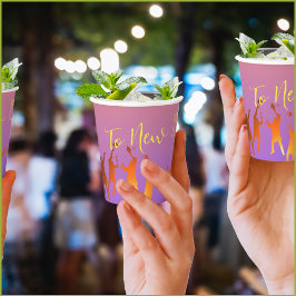 Vasos De Papel Vibrante Sunset Modern Tech Graduation