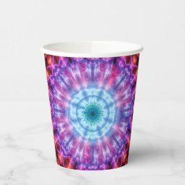Vasos De Papel Vibrante Tie Dye Kaleidoscope Arcoiris Mandala