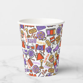 Vasos De Papel Vibrantes y coloridas Fiestas de películas