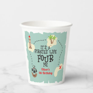 Vasos De Papel Vida de pirata para mí Cumpleaños 4