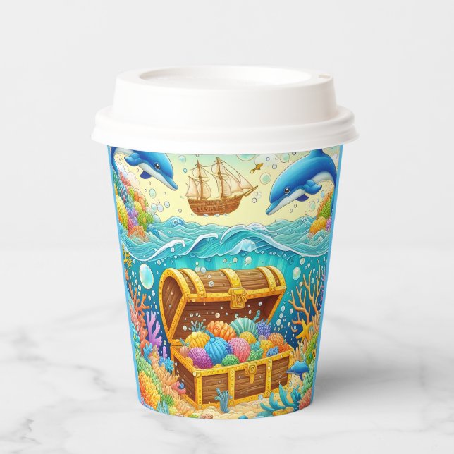 Vasos De Papel Vida marina (Anverso)