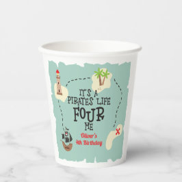 Vasos De Papel Vida pirata CUATRO años