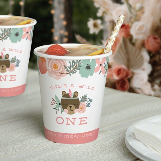 Vasos De Papel Viejo primer cumpleaños personalizado (Subido por el creador)