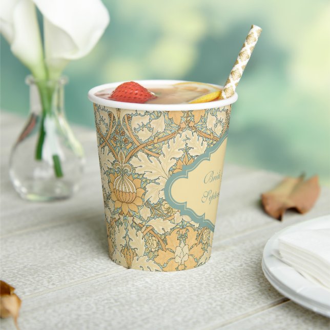 Vasos De Papel Viejo Victoriano William Morris St James Floral (in situ)