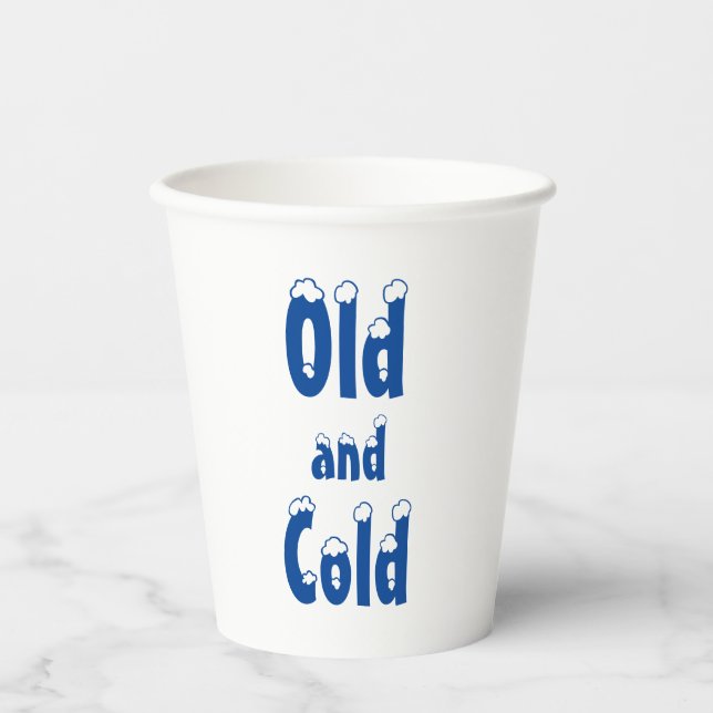Vasos De Papel Viejo y frío (Anverso)