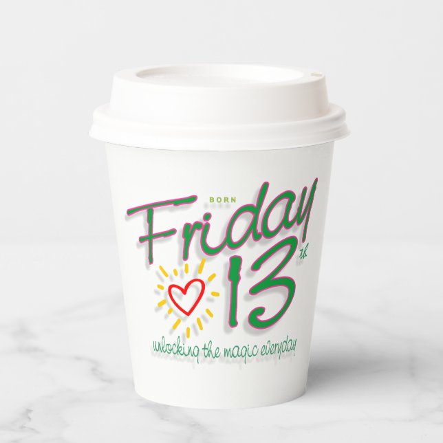 Vasos De Papel Viernes 13 (Anverso)