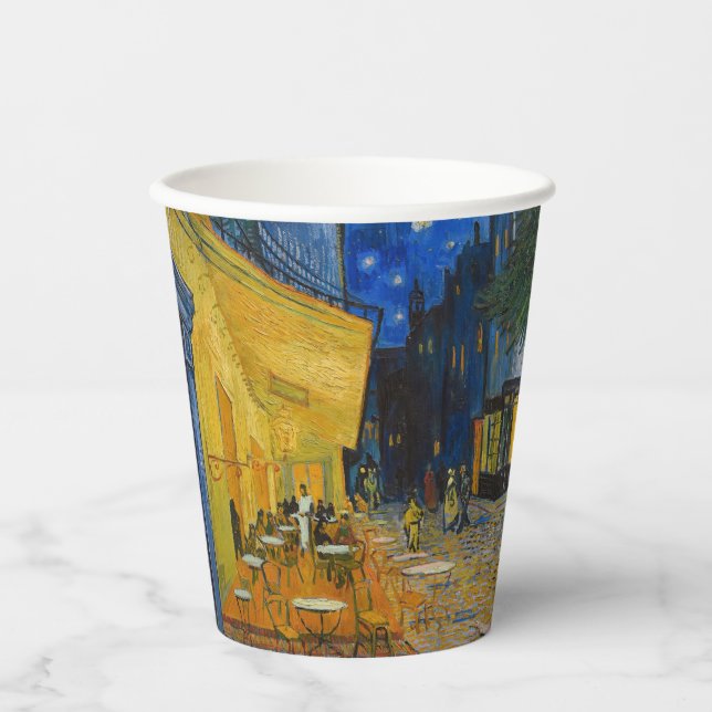 Vasos De Papel Vincent van Gogh - Cafe Terrace de noche (Anverso)