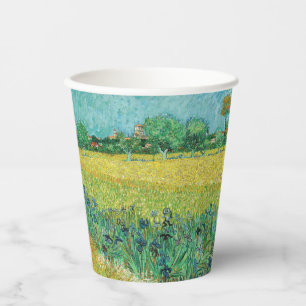Vasos De Papel Vincent van Gogh - Campo con irlandeses cerca de A