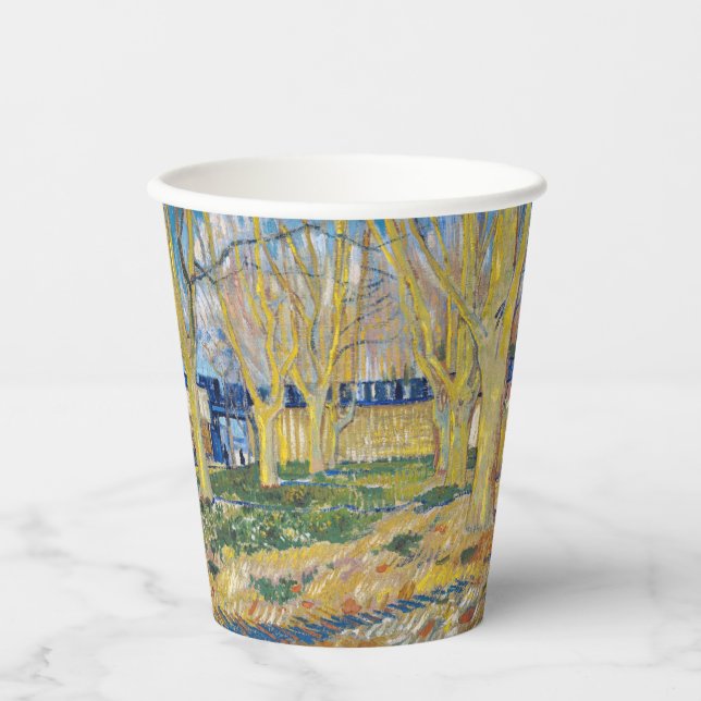 Vasos De Papel Vincent van Gogh - El tren azul (Anverso)