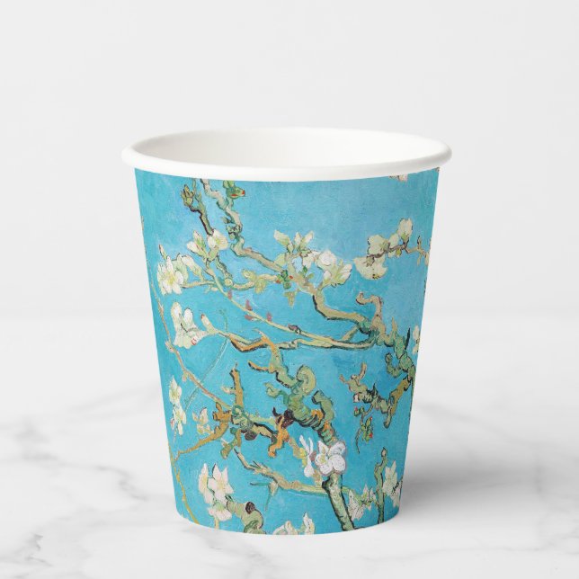 Vasos De Papel Vincent van Gogh - Flor de Almendro (Anverso)