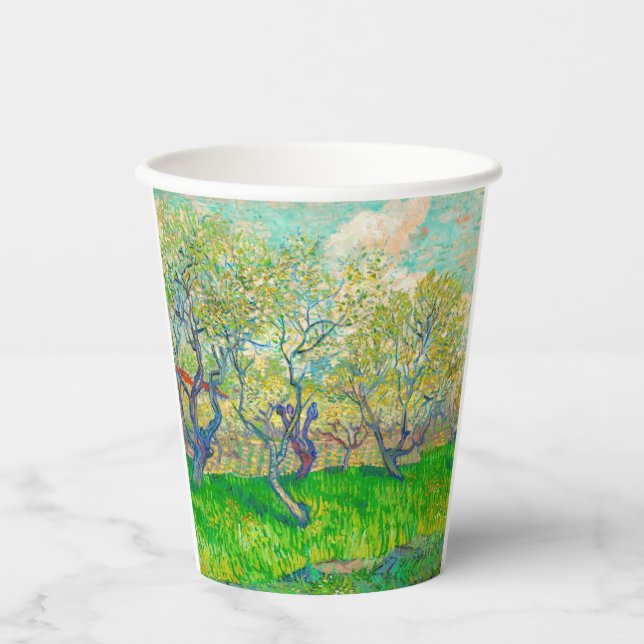 Vasos De Papel Vincent van Gogh Orchard en Blossom (Anverso)