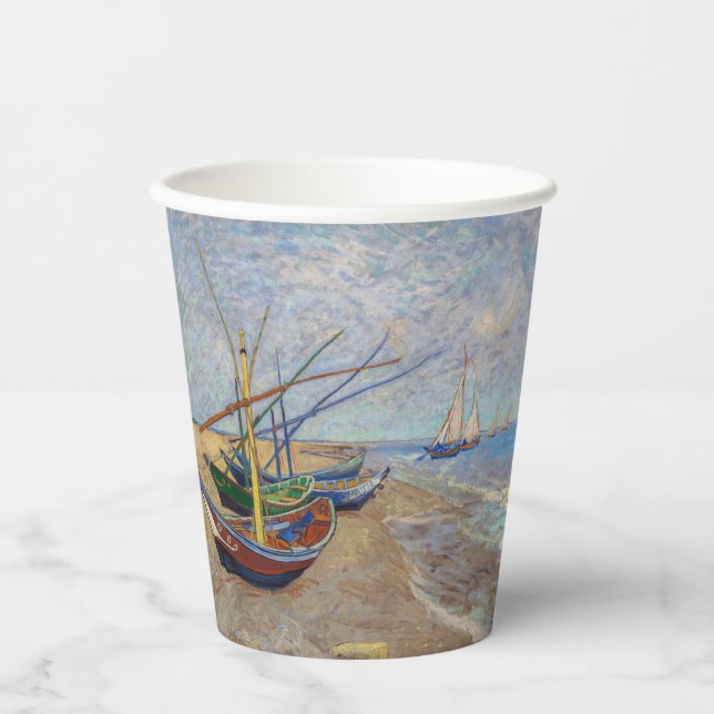 Vasos De Papel Vincent van Gogh - Pescadores en la playa (Anverso)