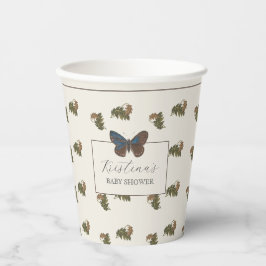 Vasos De Papel Viñeta Botánica Woodland Baby Shower