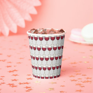 Vasos De Papel Vineyard Fiesta de copas de cristal de vino rojo