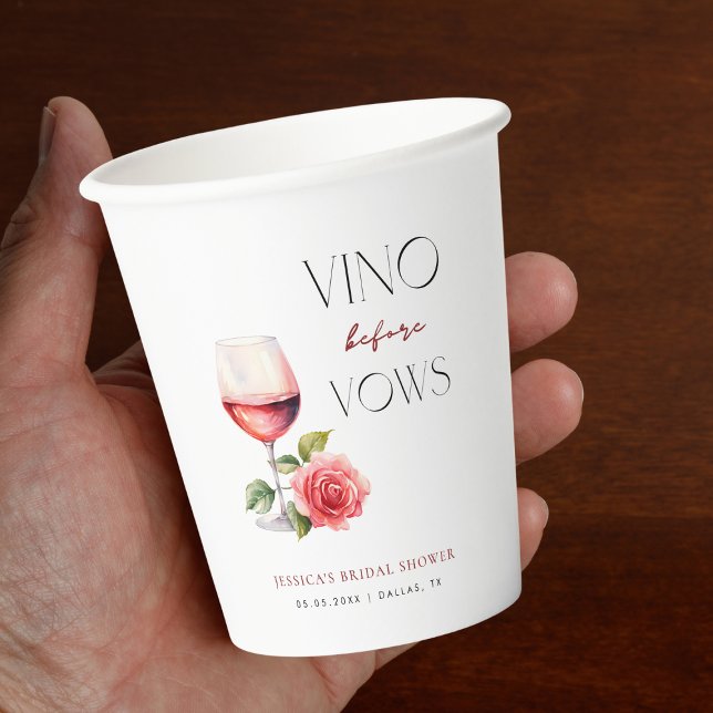 Vasos De Papel Vino Antes De Var El Tema Del Vino Rosa Ducha Brid (Subido por el creador)