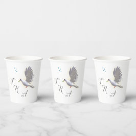 Vasos De Papel Vino católico y agua