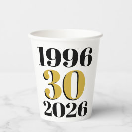 Vasos De Papel Vintage 1996 Milestone 30th Birthday