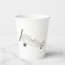 Vasos De Papel Vintage Airplane Personalised Boys Birthday