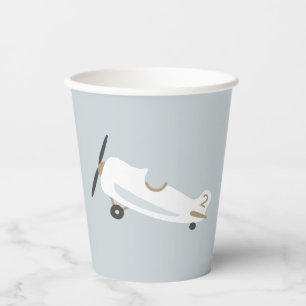 Vasos De Papel Vintage Airplane Personalised Boys Birthday