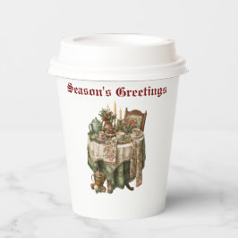 Vasos De Papel Vintage Christmas Fiesta Tableware Collection