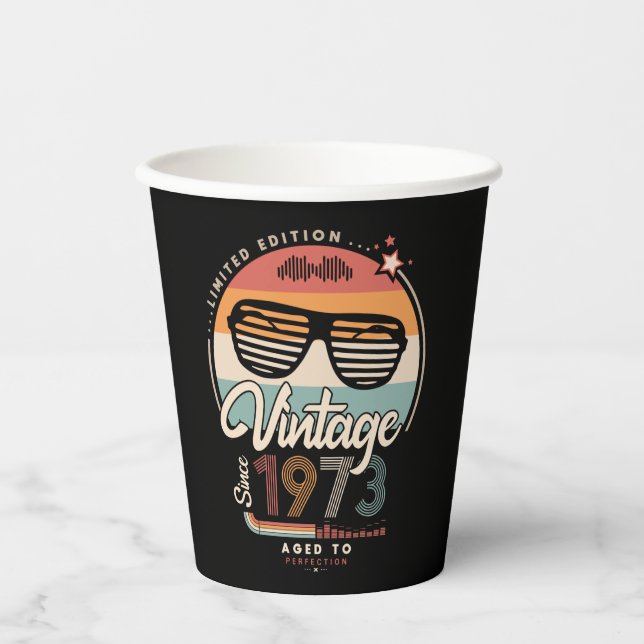 Vasos De Papel Vintage desde 1973 (Anverso)