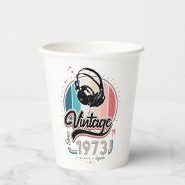 Vasos De Papel Vintage desde audífonos de 1973