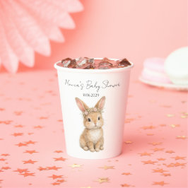 Vasos De Papel Vintage Easter Bunny Rabbit Baby Watercolor