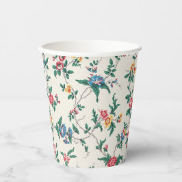 Vasos De Papel Vintage Floral