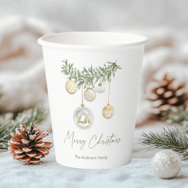 Vasos De Papel Vintage Gold Ornament Christmas