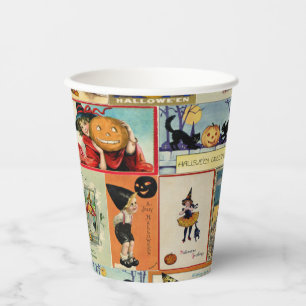 Vasos De Papel Vintage Halloween Ephemera