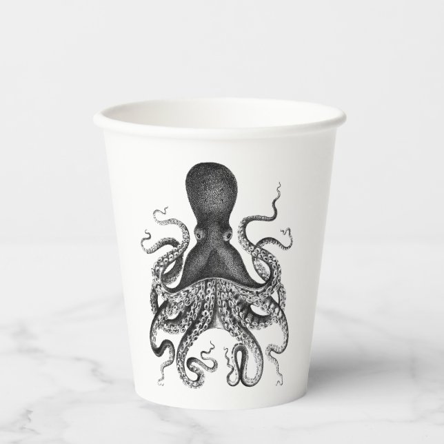 Vasos De Papel Vintage Octopus Mug (Anverso)