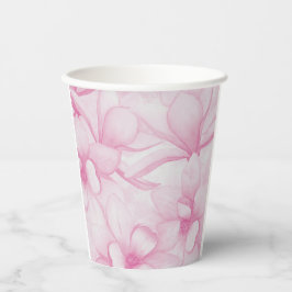 Vasos De Papel Vintage pink flowers print