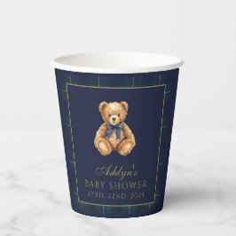 Vasos De Papel Vintage Polo Teddy Bear Baby Shower Paper Cups