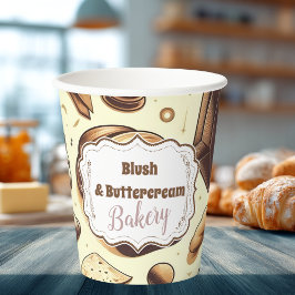 Vasos De Papel Vintage Rustic Bakery