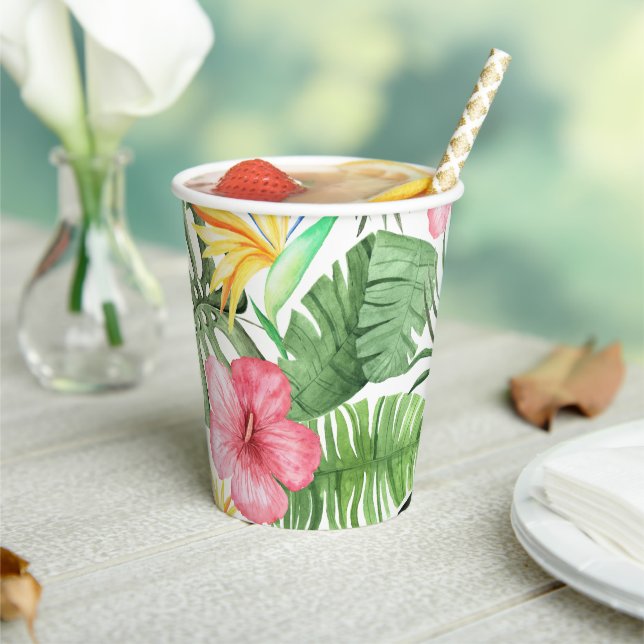 Vasos De Papel Vintage Tropical (in situ)