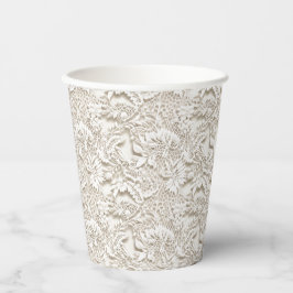 Vasos De Papel Vintage Wedding Floral White Lace