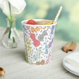 Vasos De Papel Violaciones Y Notas Musicales