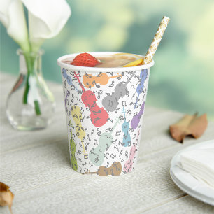 Vasos De Papel Violaciones Y Notas Musicales