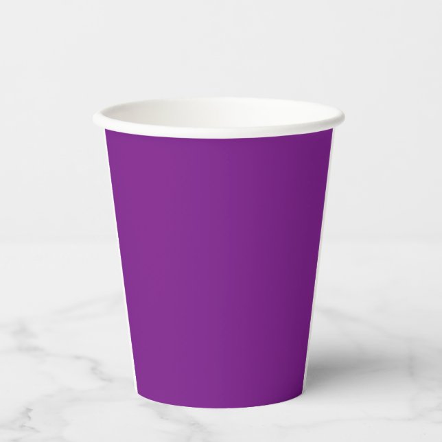 Vasos De Papel violeta profundo. (Anverso)