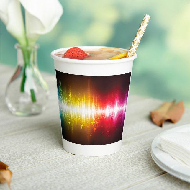 Vasos De Papel Visualizador de audio vibrante de ondas sonoras de (Subido por el creador)