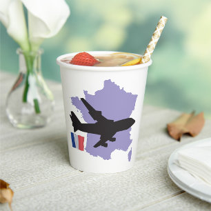 Vasos De Papel Volando A Francia