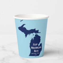 Vasos De Papel Voltear Michigan Blue en 2024
