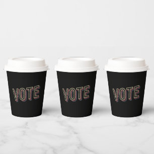 Vasos De Papel Vota por presidente pro elección feminista