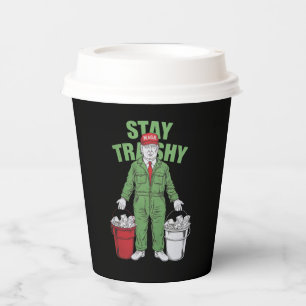 Vasos De Papel Vota por Trump Basurero Mantente Basura Elección 2