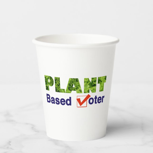Vasos De Papel Votante Basado En Plantas (Anverso)