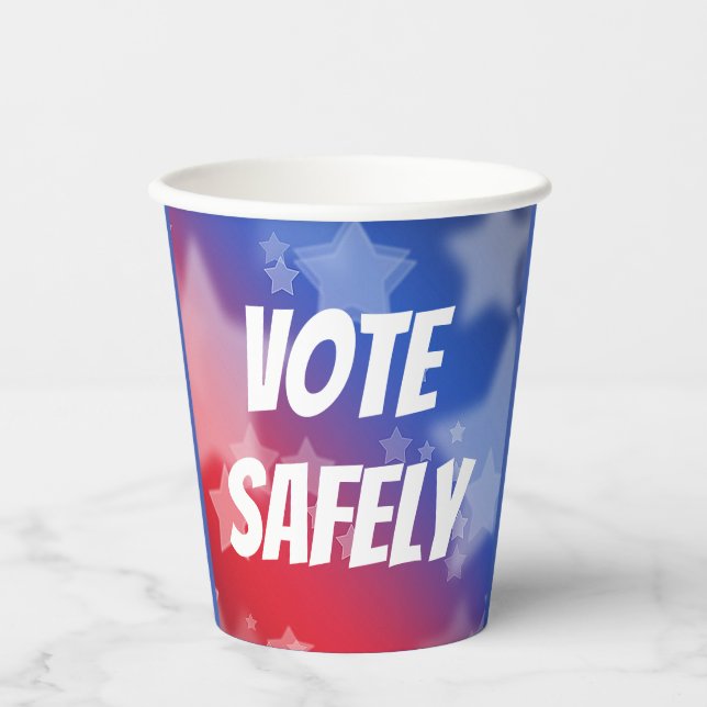 Vasos De Papel Votar en una taza de papel seguro (Anverso)