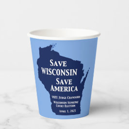 Vasos De Papel Votar por Crawford para la Corte Suprema de Wiscon